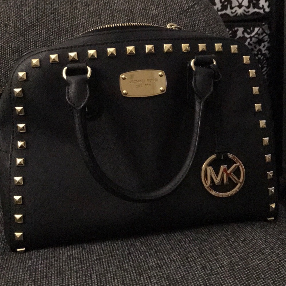 Michael Kors Studded Satchel Handbag (Medium)